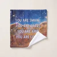 Smart Brave Kind Loved Customizable Keychain Wash Cloth