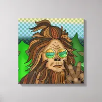 Retro Bigfoot | Pop Art Sasquatch  Canvas Print