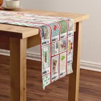 Photos Stamp Collage Red PSCR Short Table Runner