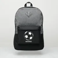 Boys Cool Sports Soccer Custom Kids Name School Port Authority® Backpack