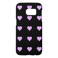 Goth Black and Pink Heart Design Samsung Galaxy S7 Case