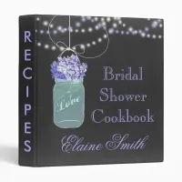 Hydrangeas Chalkboard Mason Jar Recipe Folder