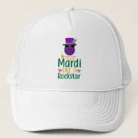 Mardi Like A Rockstar Typography Trucker Hat