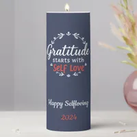 Personalized Gratitude & Self Love Pillar Candle