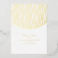 Elegant University Master's Grad Graduation Party Foil Invitation