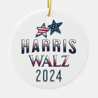 Harris and Walz 2024 Ceramic Ornament