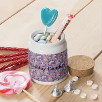 Watercolor Pattern Personalized Candy Jar