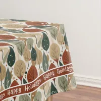 Earth Tones Christmas Pattern#5 ID1009 Tablecloth