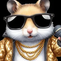 W2A Funny MC Hamster Rapper with Golden Baggy Pants