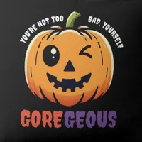 W2A Funny Not Too Bad Gore-Geous Cute Winking Pumpkin