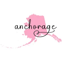 Handwriting Heart Anchorage Alaska in Pink