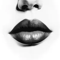 Lips ink drawing