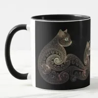 Serpentine fractal cat mug