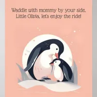 Cute Baby Penguin with Mommy