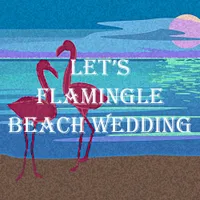 Flamingo Tropical Beach Wedding Let's Flamingle