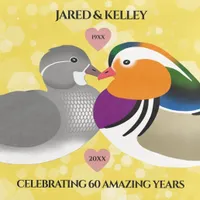 EO Mandarin Ducks Lovebirds Any Anniversary Year