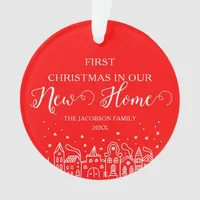 New Home Joy - Personalized First Christmas Ornament