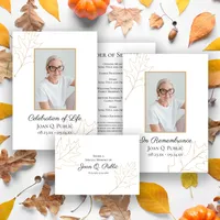 Fall Oak Leaves Funeral Service / Celebration of Life Memorial Ideas