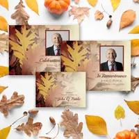 Painted Fall Leaves Funeral Service / Celebration of Life Memorial Ideas