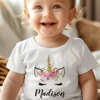 Unicorn Face With Eyelashes Personalized Name