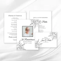 Elegant Winter Snowflakes Funeral Service / Celebration of Life Memorial Ideas