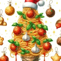 W2A Funny Spaghetti Christmas Tree Delizioso Natale