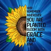 Inspirational Quote and Hand Drawn Sunflower Gift Box