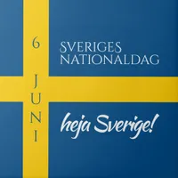 Sveriges Nationaldag Swedish National Day Flag Square Paper Coaster