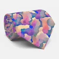 Multicolored Watercolor Pattern Neck Tie