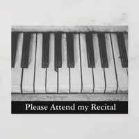 Piano Recital Musical Recital Invitations