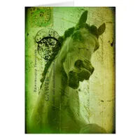 Grunge Horse Postcard-Like