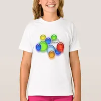 T-shirt - Colored Bubbles with Name