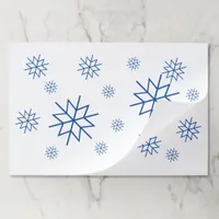 Paper Placemat - Many Blue Snowflakes