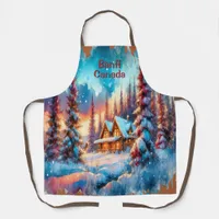 Banff Canada Watercolor Sketch  | Apron