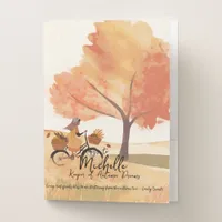 Autumn Dreams Personalized Girl's  Pocket Folder