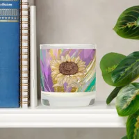 Shimmering Vanilla Sandalwood Sunflower Candle 