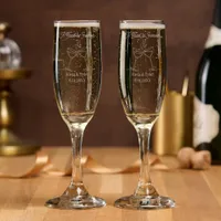 A Toast to Forever | Personalized Wedding Champagne Flute