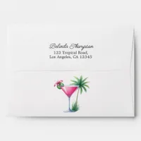 Pink Martini Tropical Palm Envelope