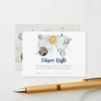 Outer Space Birthday Galaxy Sun Moon Stars Planets Enclosure Card