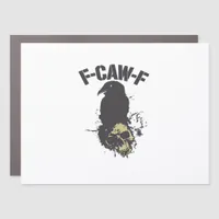 Funny F-Caw-F Crow Vintage Humor Essential Creativ Car Magnet