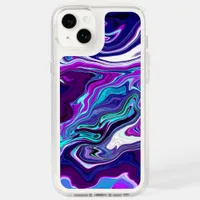 Purple, Blue and Teal Abstract Fluid Art    Speck iPhone 14 Plus Case