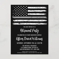 Thin Gray Line Correctional Officer Retirement Announcement Postcard