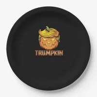 Trumpkin -  Halloween Pumpkin Paper Plates