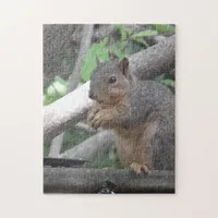 Cute Squirrel Eating Nut Jigsaw Puzzle