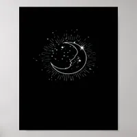 Whimsigoth Starry Night Moon Witchy Classic Poster