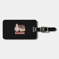Tis The Season Christmas Tree Groovy Retro Debbie  Luggage Tag