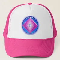 Hat - Three Dimensional Emblem in Pink and Blue