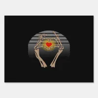 Skeleton Hands Making A Heart Classic Sign