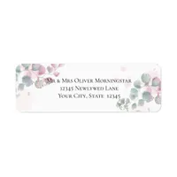 ADDRESS | Modern Watercolor Eucalyptus Foliage Label