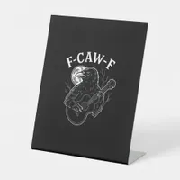 F Caw F Funny Crow Guitar Halloween Vintage Style Pedestal Sign